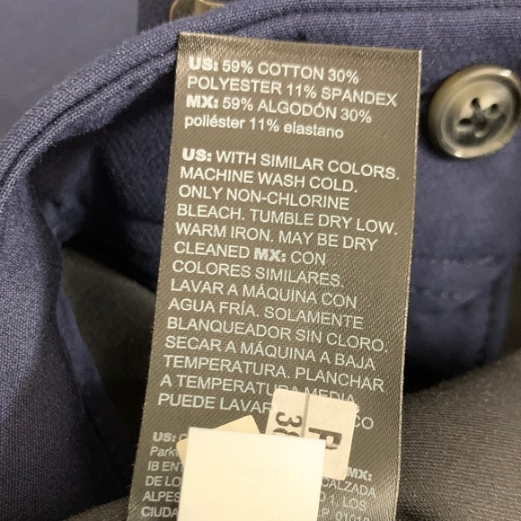 White House Black Market ELLE Slim Ankle Comfort Stretch Navy Women's Trousers - Picture 8 of 10